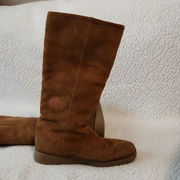 Juicy Couture genuine leather embroidered logo sherpa lined rubber sole t… - Picture 9 of 13